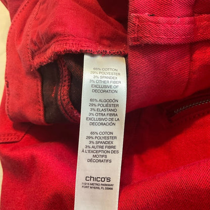 Chico's Red Ankle Pants
