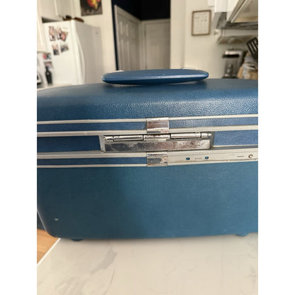 Vintage Samsonite Sherbrooke Luggage Makeup Case Turquoise/ Dark Teal