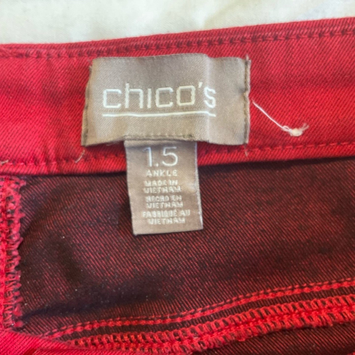 Chico's Red Ankle Pants