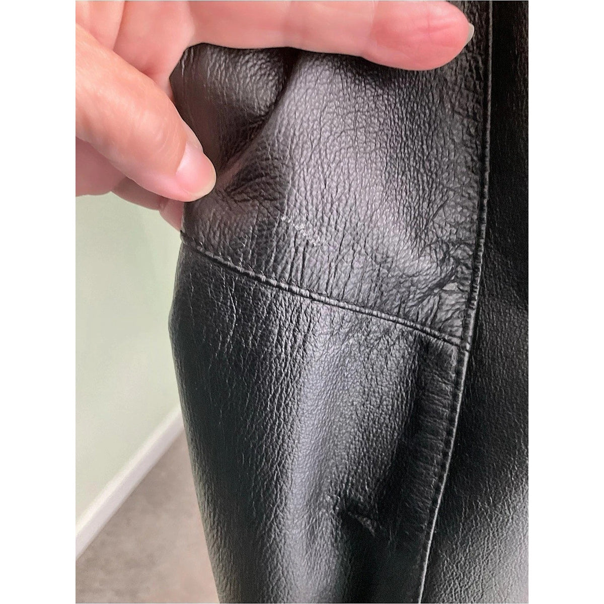 Perry Ellis Portfolio Leather Jacket Black XXL