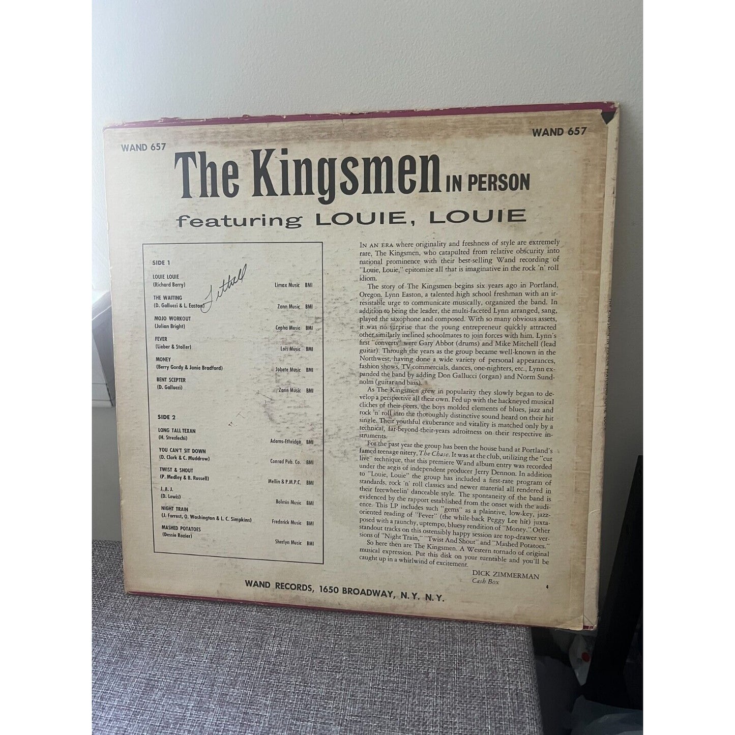 Kingsmen In Person. Featuring Louie, Louie Vinyl