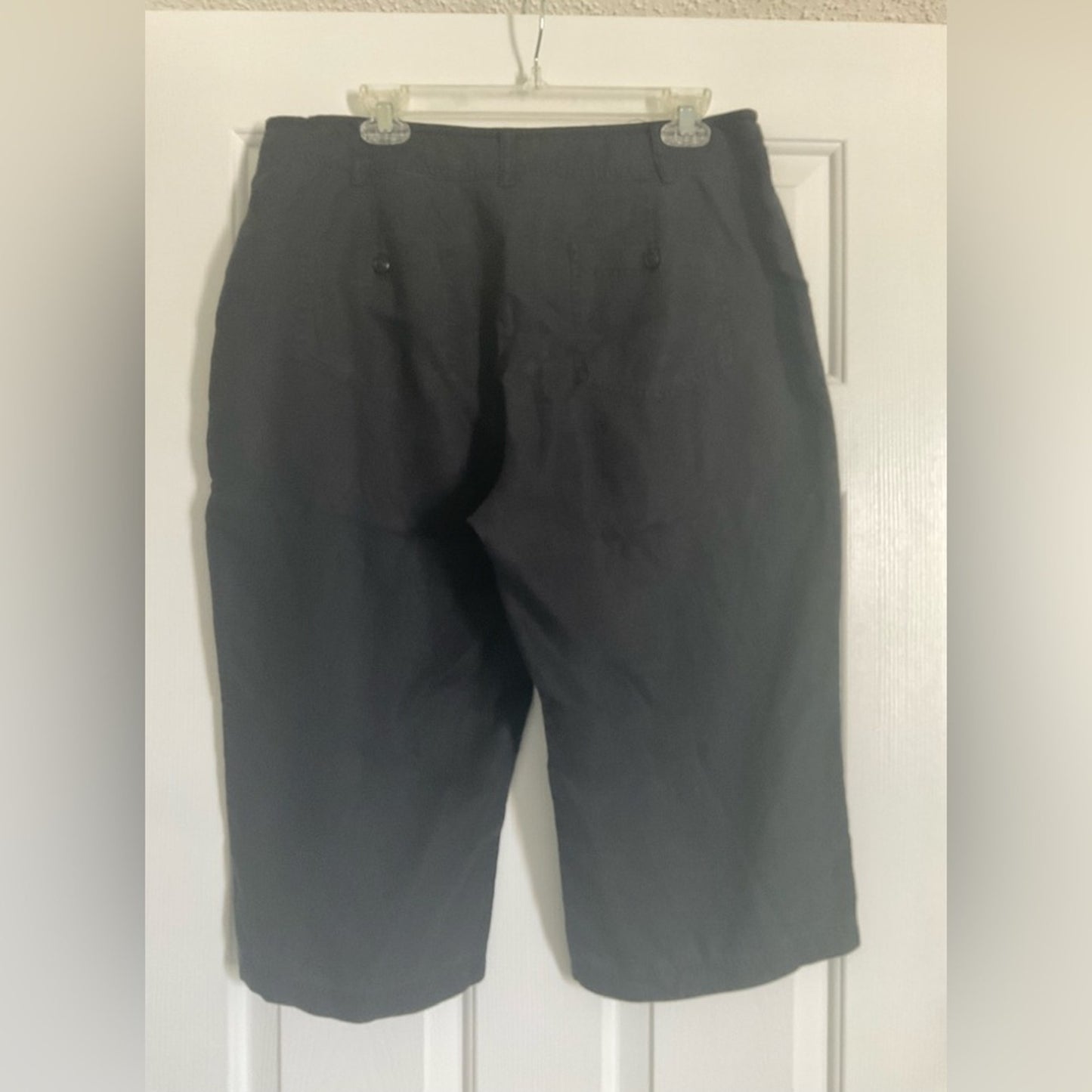 Coldwater Creek Black Linen Capris