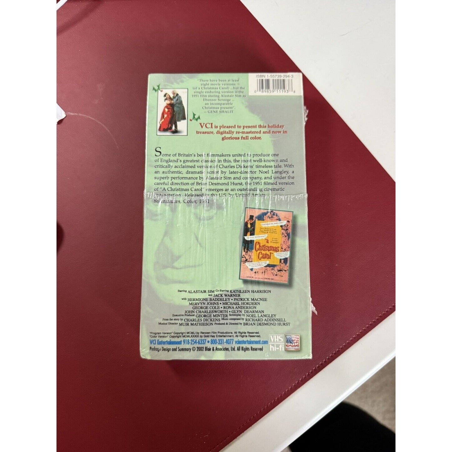 A Christmas Carol (VHS, 1994, Colorized Version)