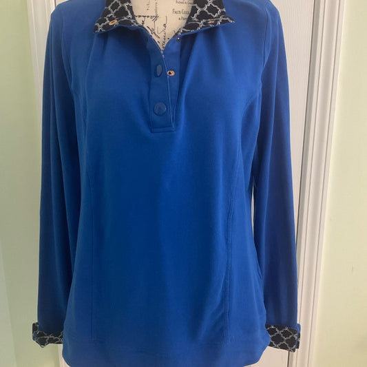 Crown & Ivy Women's Blue Long Sleeve Top