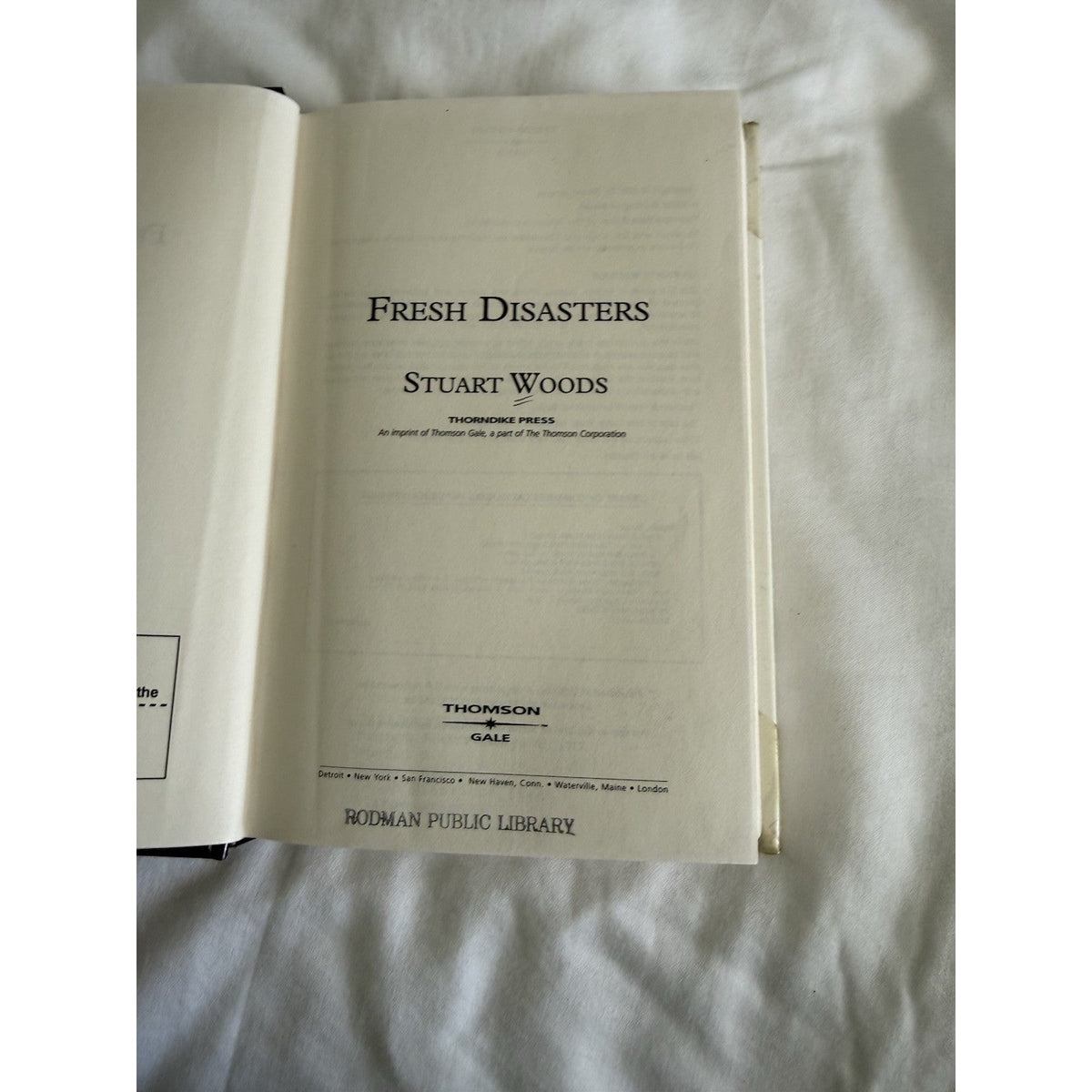 Stuart Woods Fresh Disasters Hardcover book