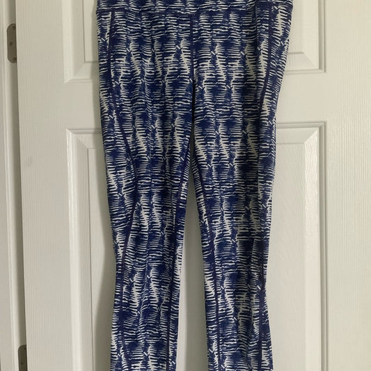 Vineyard Vines Blue and White Patterned Yoga/athletic Pants