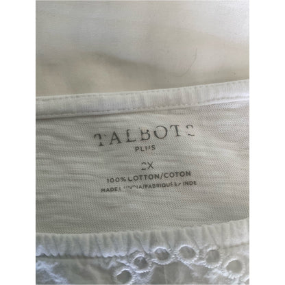 Talbots White Eyelet Sleeveless top