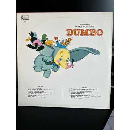 Walt Disney's DUMBO Soundtrack Vinyl LP Disneyland Records 1204 1959