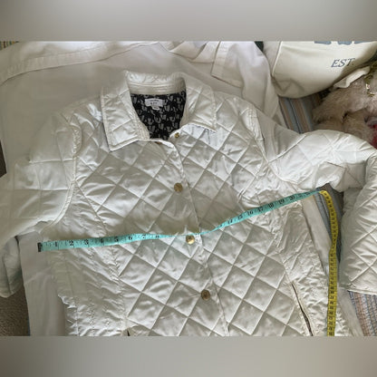 Crown & Ivy White Quilted Puffer Jacket