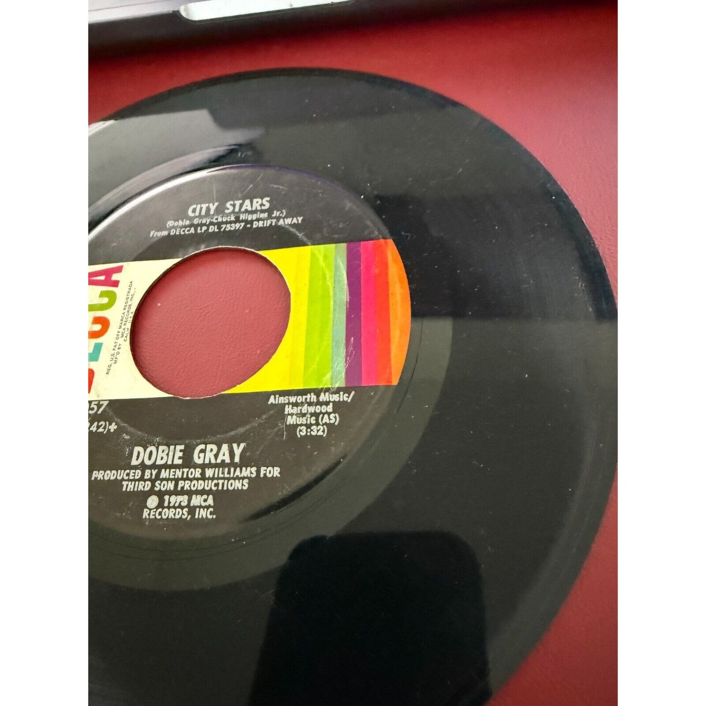 DOBIE GRAY - DRIFT AWAY / CITY STARS - 7" VINYL 45 RPM