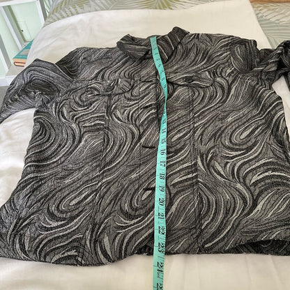 Coldwater Creek Jacket - Black, white , gray wave colors