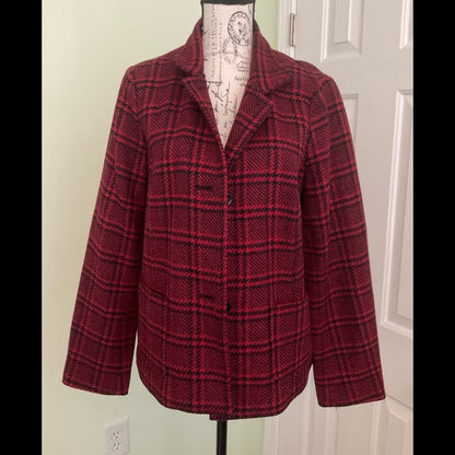 Talbots Red and Black Jacket - Women's