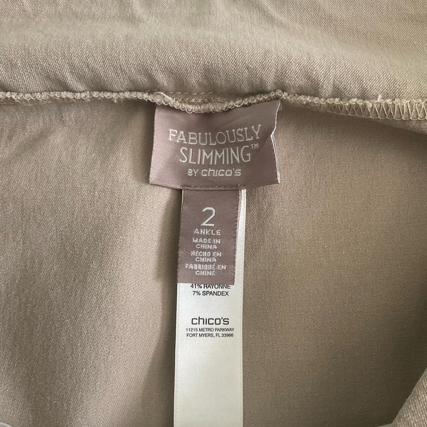 Chico's Classic Tan Ankle Pants