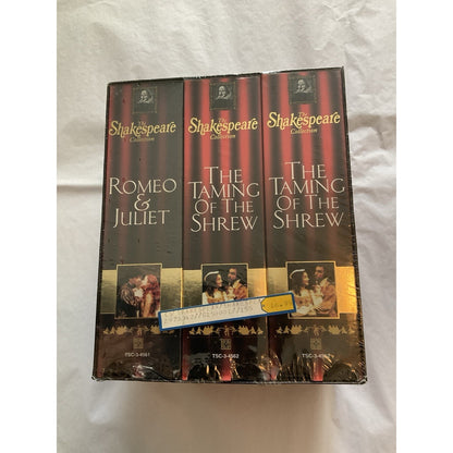 Shakespeare Collection Boxed Set Romeo & Juliet (VHS/EP, 1997, 3 Movie Set) Rare