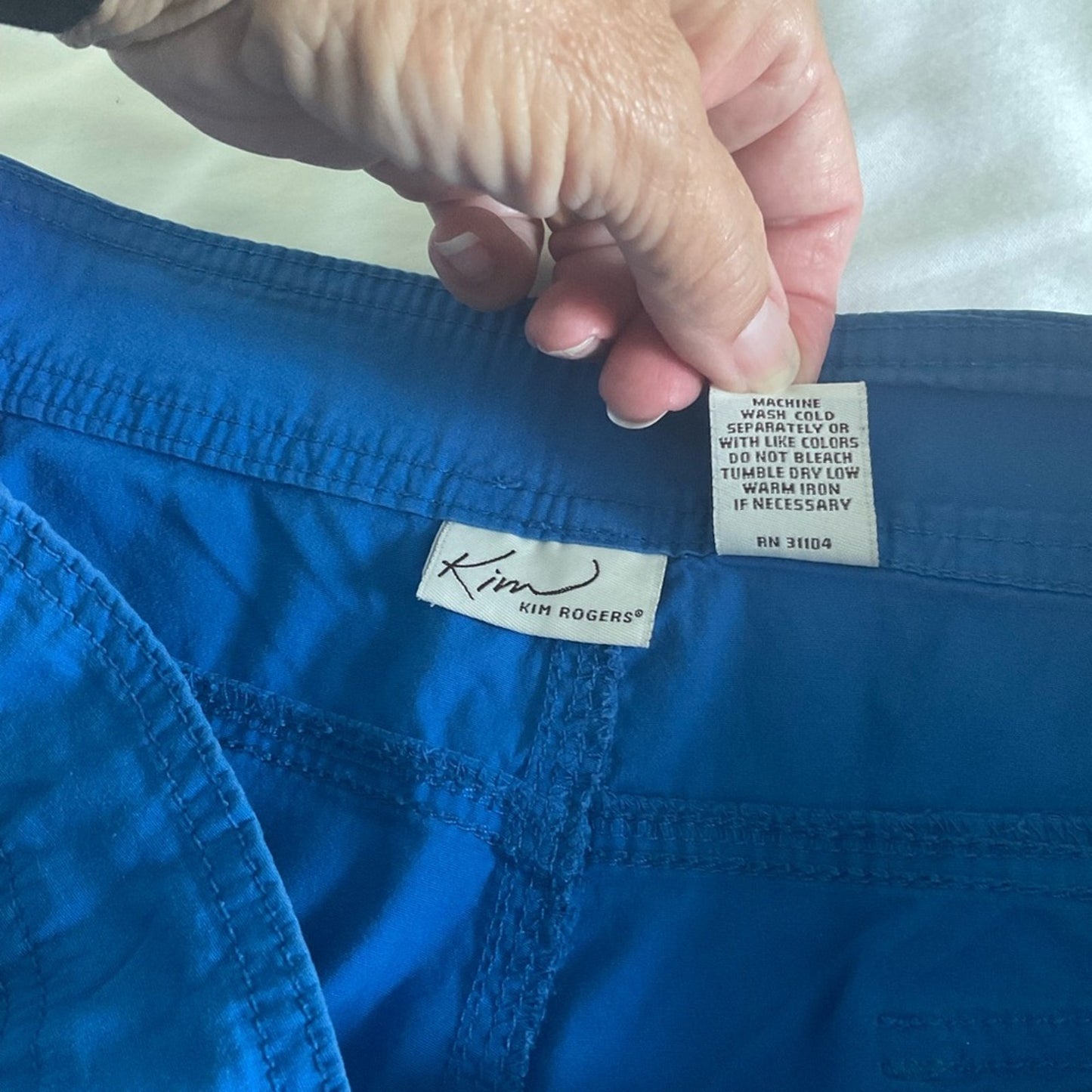 Kim Rogers Blue Bermuda Shorts Relaxed Fit
