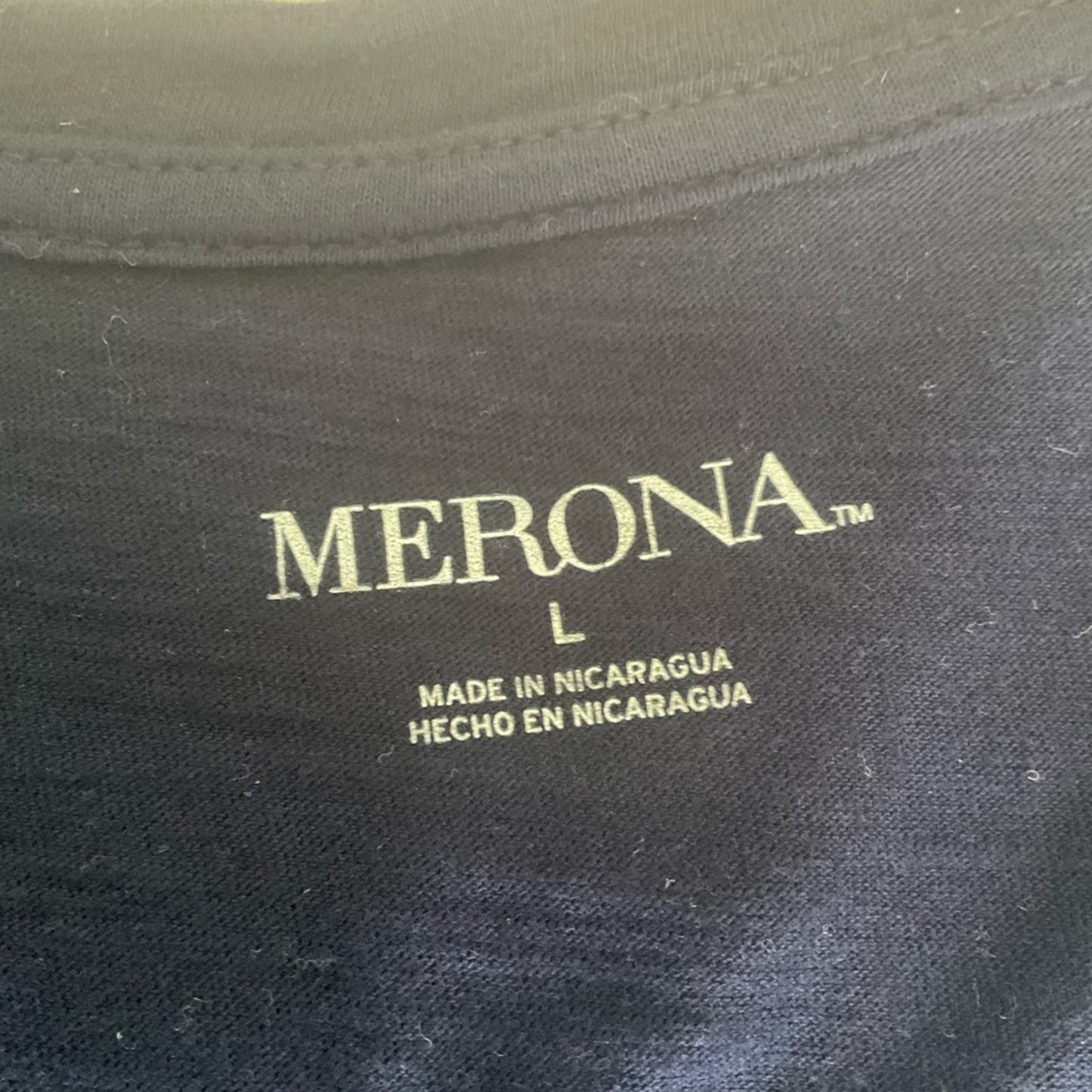 Merona Dark Blue V-Neck Short Sleeve Tee