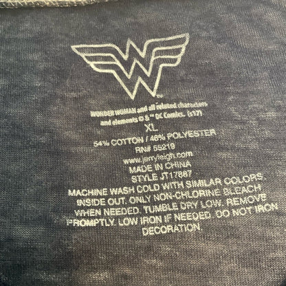 Wonder Woman short sleeve t-shirt in a blue color with the WW emblem.