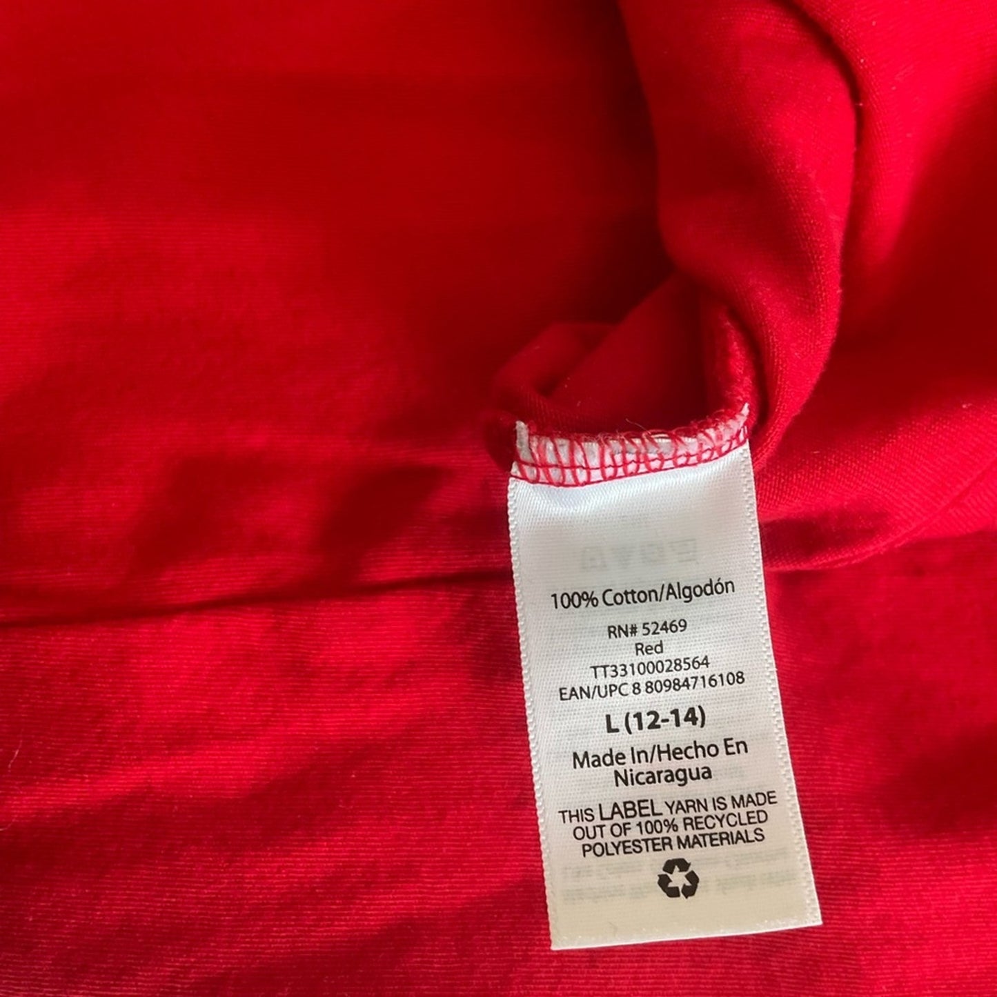 Time and Tru Vibrant Red Long Sleeve Top