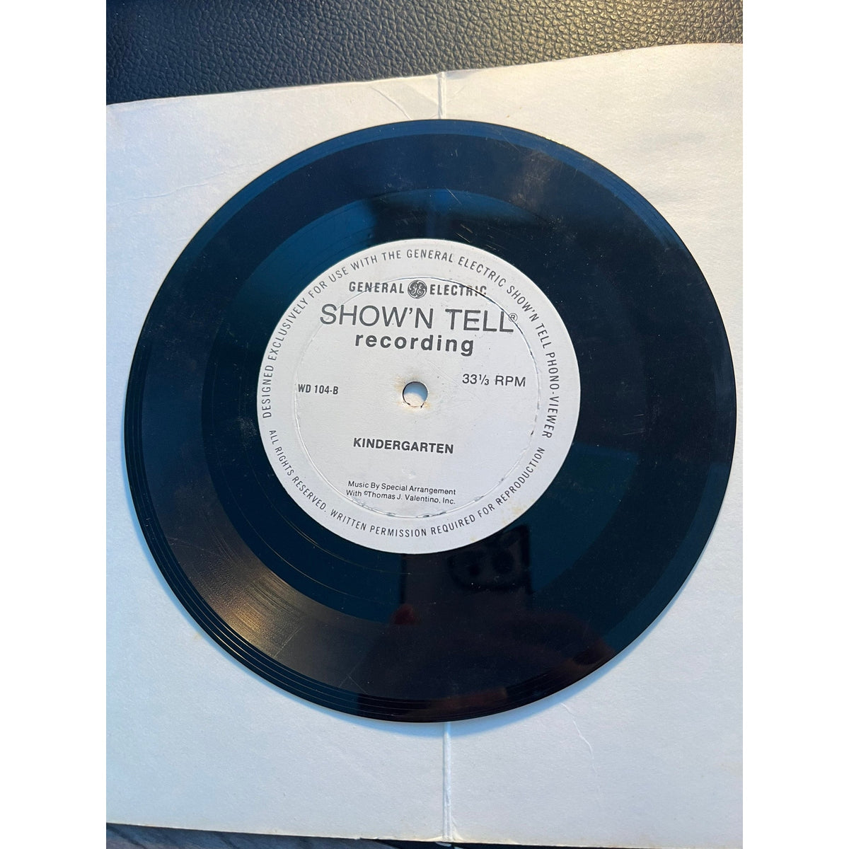 Disney Programs Cinderella Show' N Tell Record Filmstrip WD-103 General Electric
