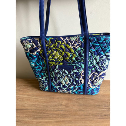 Vera Bradley Trim Vera Katalina Tote Quilted Pattern Leather Multicolor w/wallet