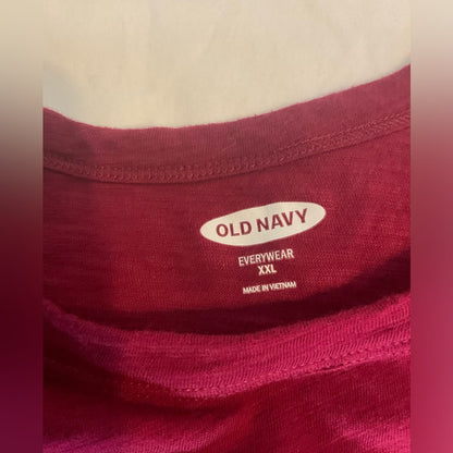 Old Navy Burgundy Everywear T-Shirt - Womens