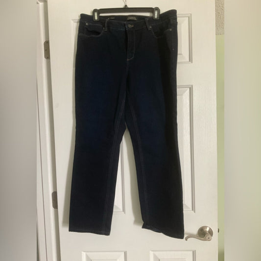 Talbots Women's Dark Blue Straight Leg Jeans