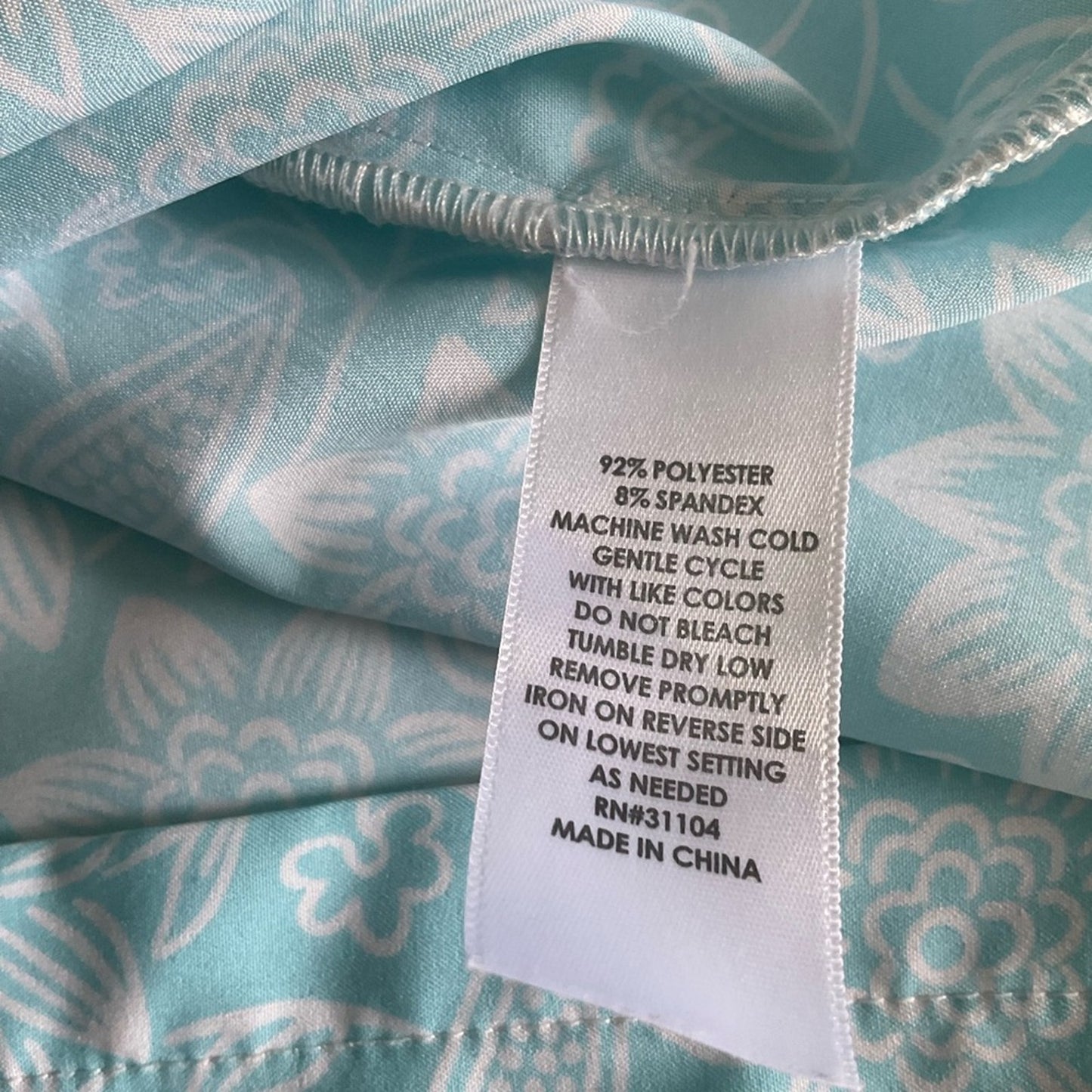 Kim Rogers Light Blue Floral Button Down Shirt