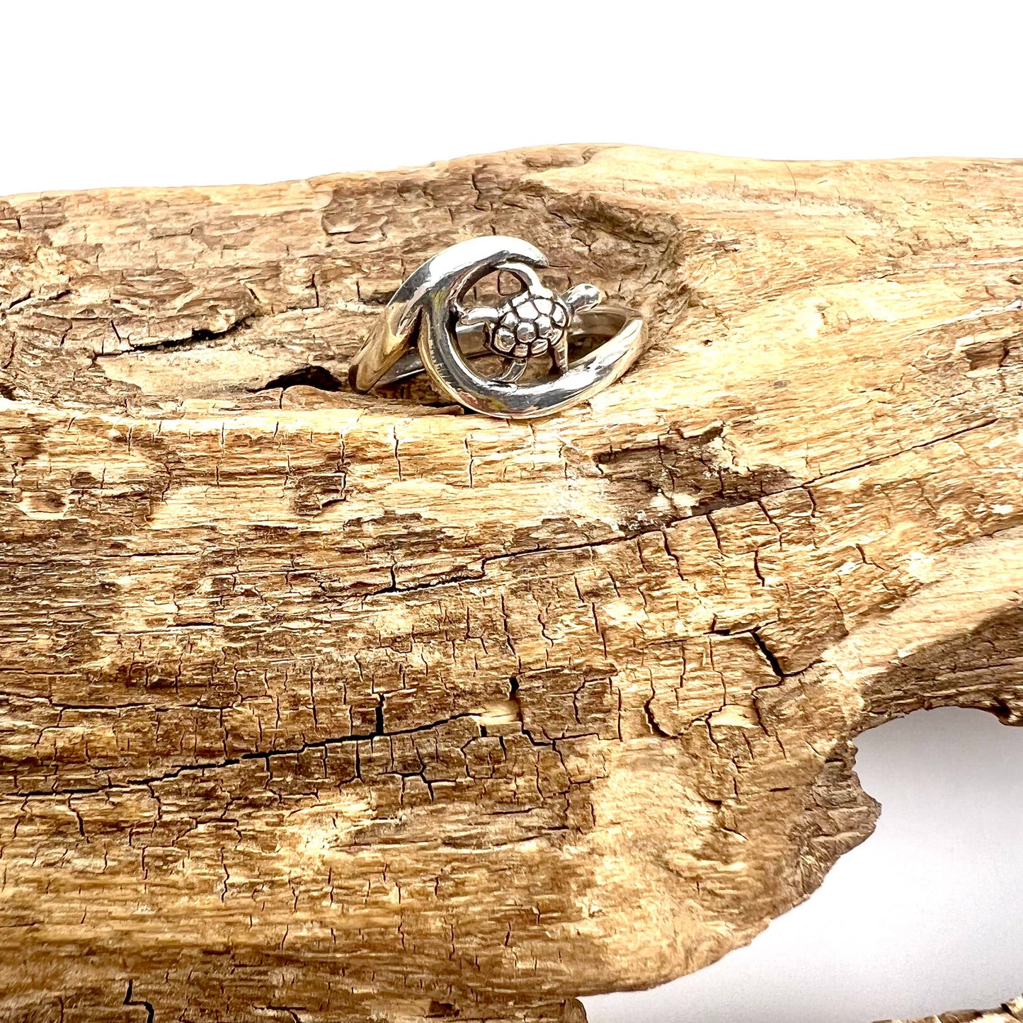 Jackie Gallagher Designs - Wave and Turtle Sterling Silver Ring