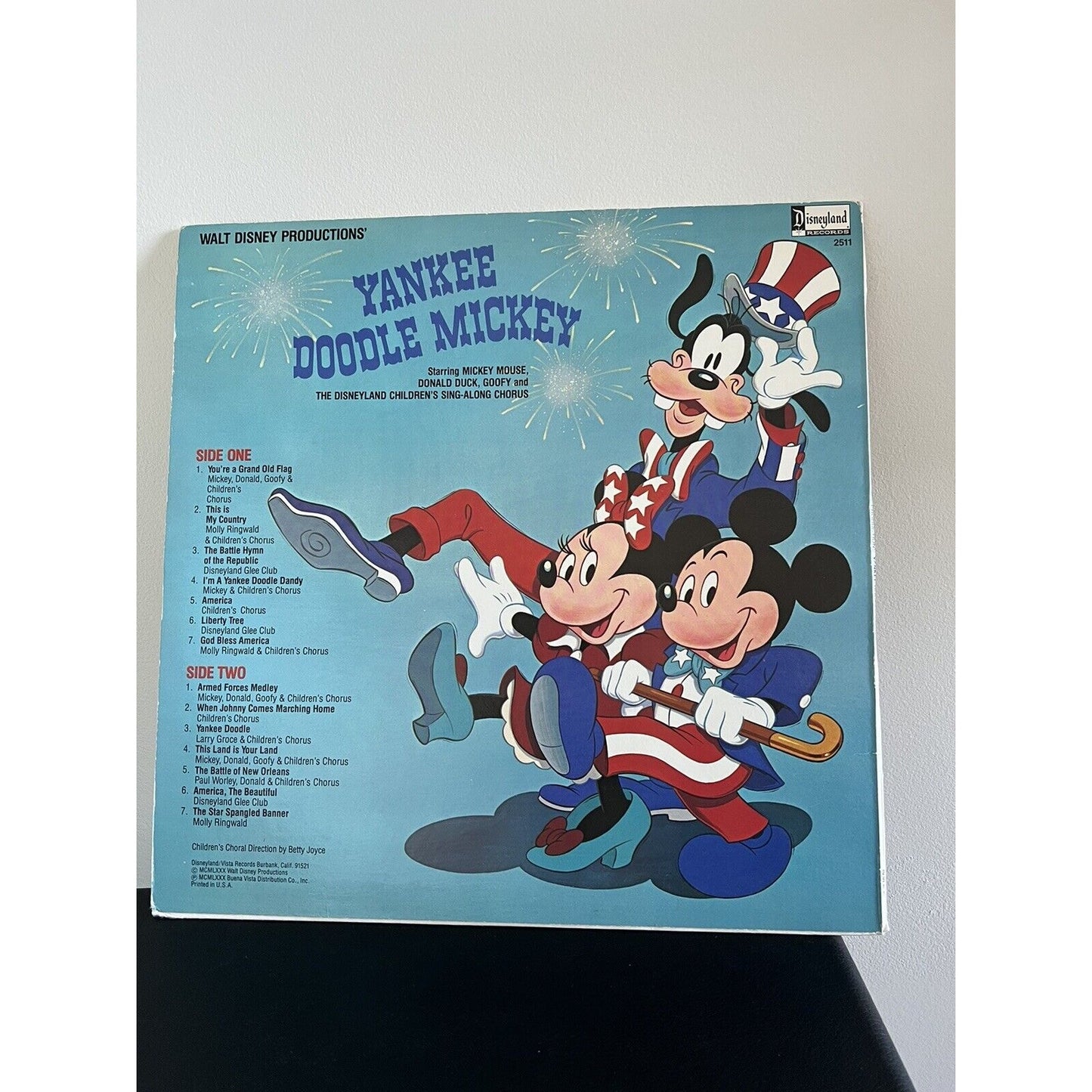 Walt Disney Productions’ Yankee Doodle Mickey Vinyl Record 2511