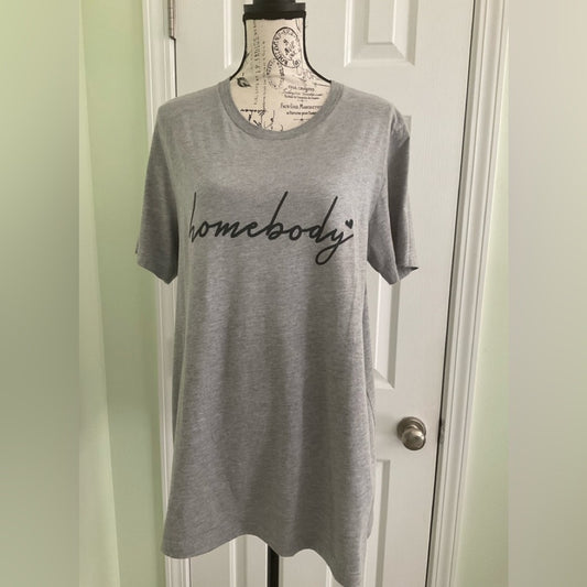 Bella Canvas Gray 'Homebody' Short Sleeve Tee