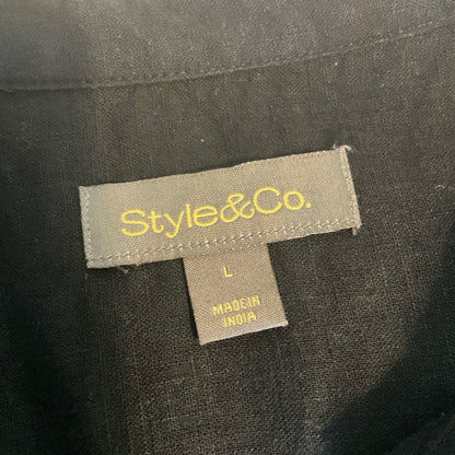 Style & Co. Black Sleeveless Tunic