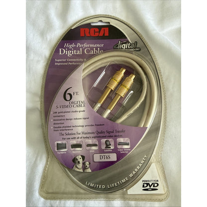 NEW RCA High Performance Combo Audio & Digital 6ft S-Video 24K Gold Connector