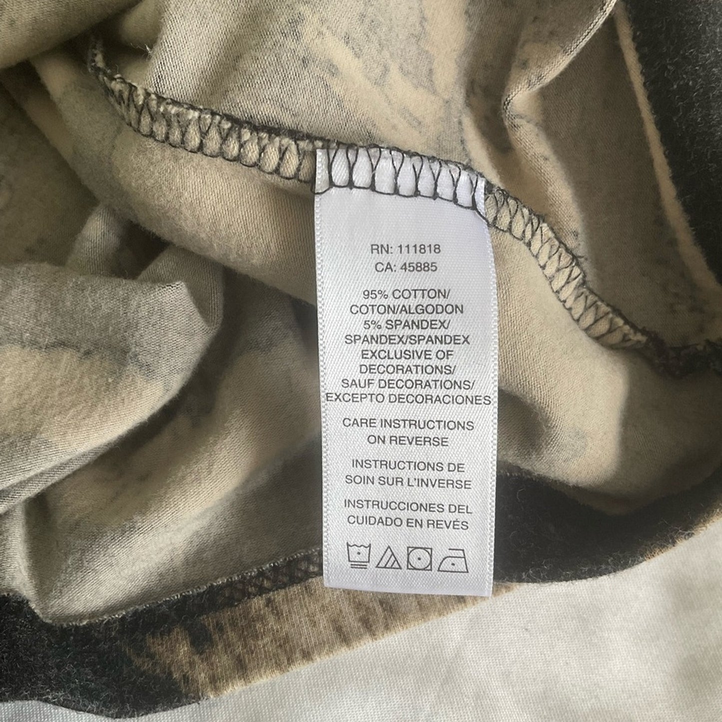 Michael Kors Black and Tan Short Sleeve Top