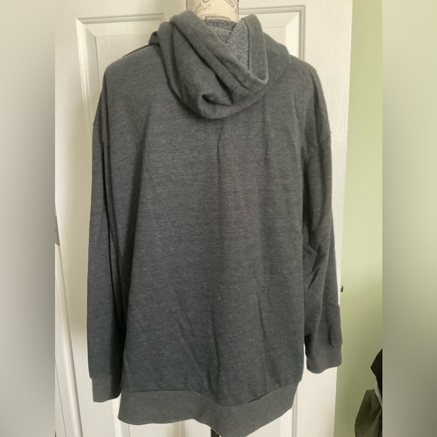 Victoria Sport hooded sweatshirt in dark gray. No pockets