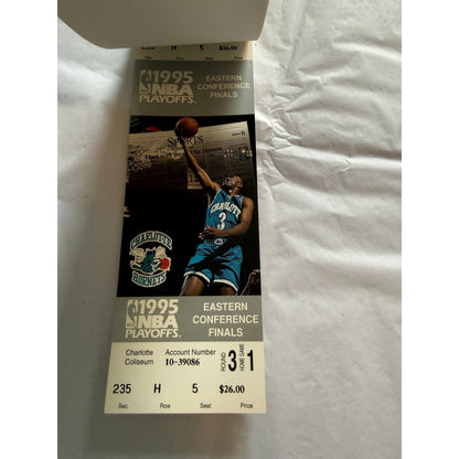 Charlotte Hornets Vintage 1995 Playoff Tickets - Nearly Complete Book NBA - Rare