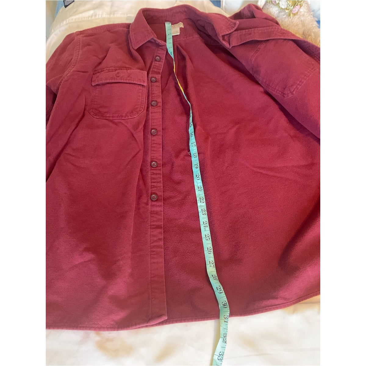 L.L. Bean Men's Overshirt Jacket in Burgundy