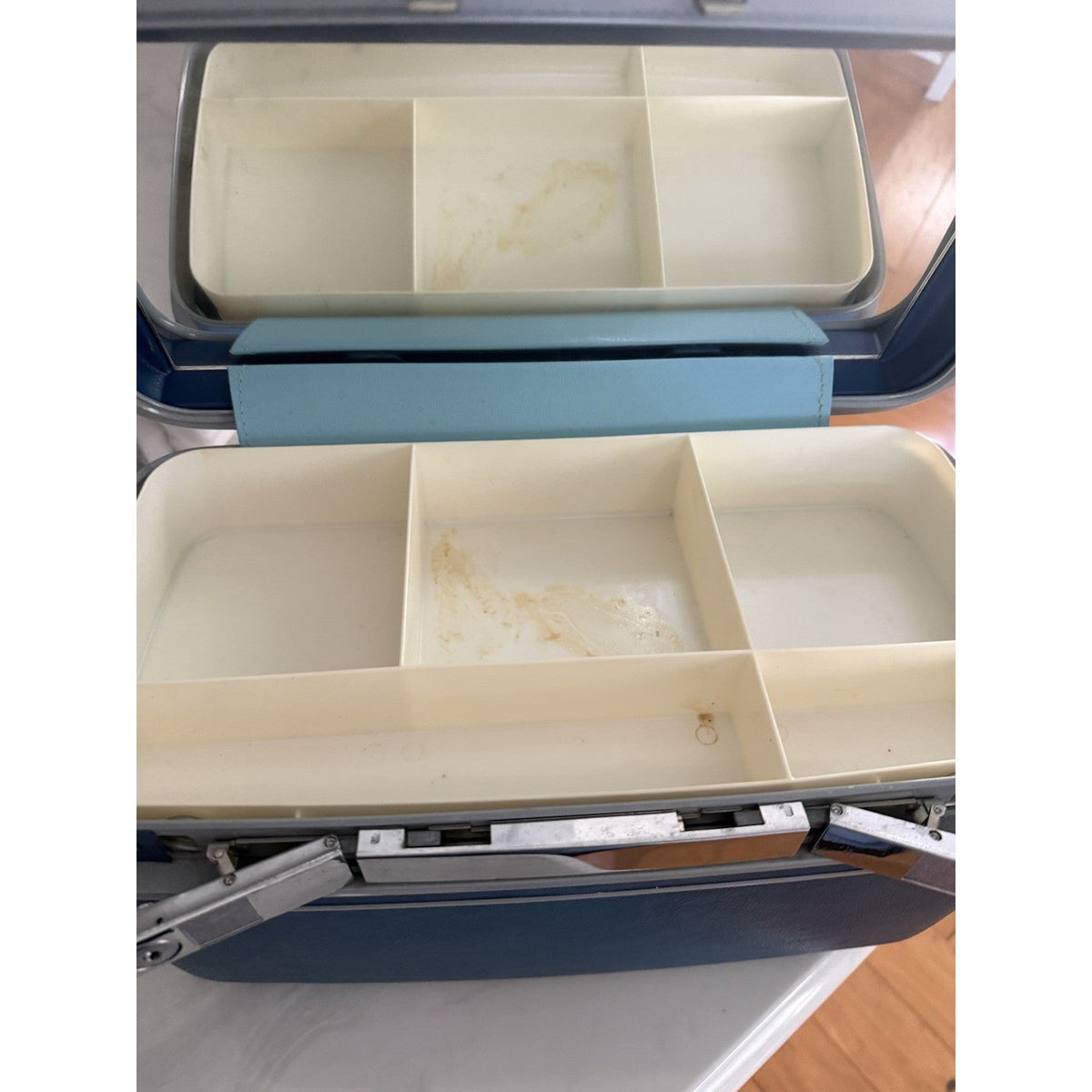 Vintage Samsonite Sherbrooke Luggage Makeup Case Turquoise/ Dark Teal