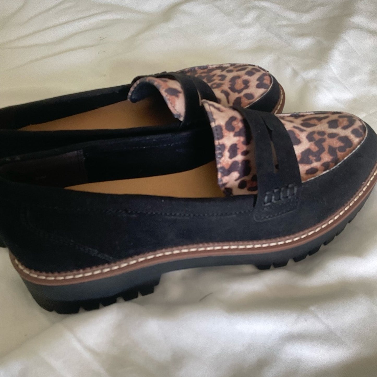 Jellypop shoes - black sueded and leopard print look