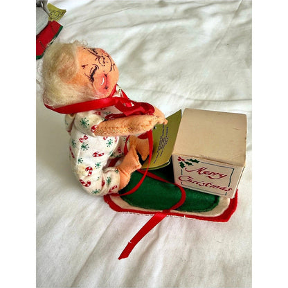 Annalee Christmas Doll opening present