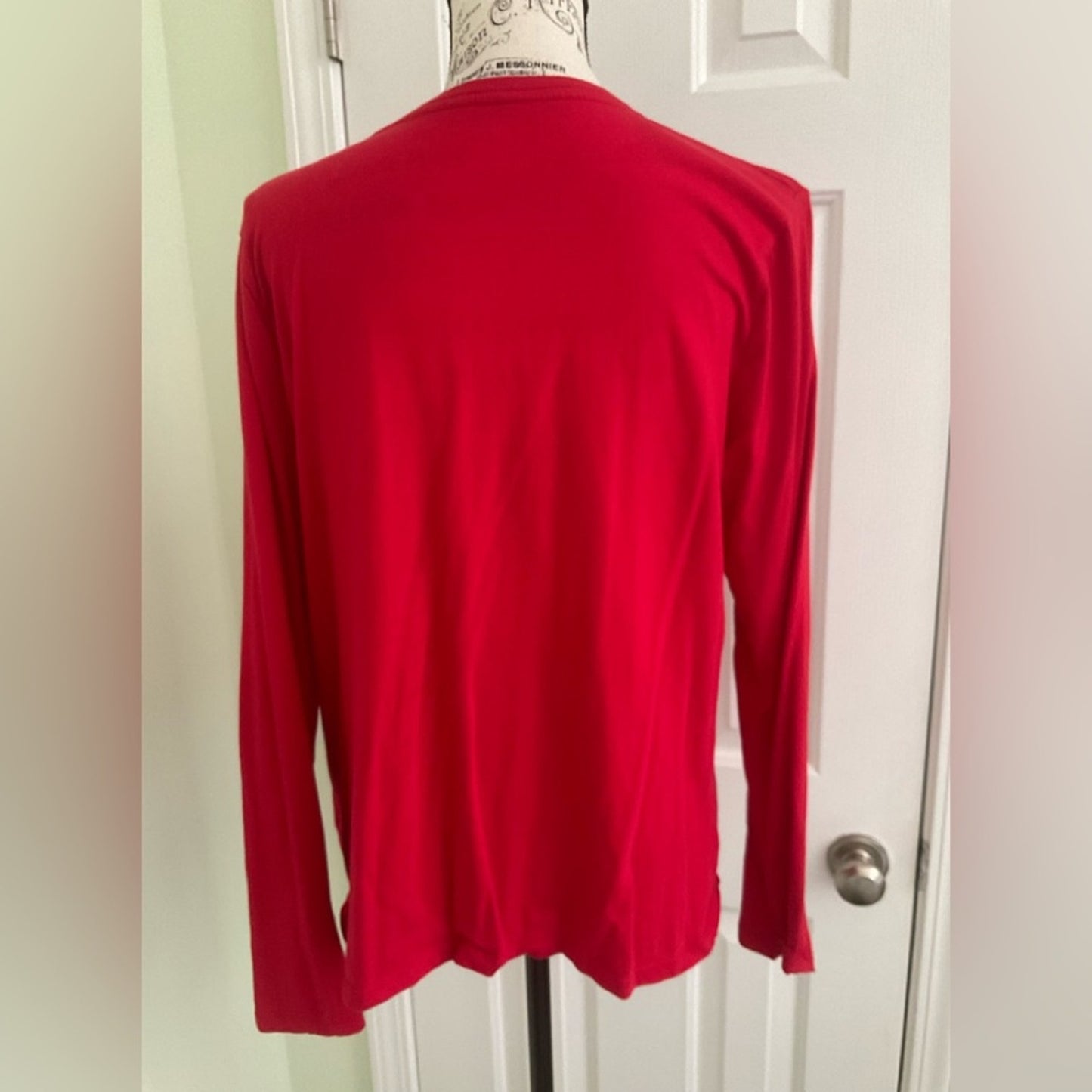Time and Tru Vibrant Red Long Sleeve Top