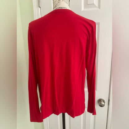 Time and Tru Vibrant Red Long Sleeve Top