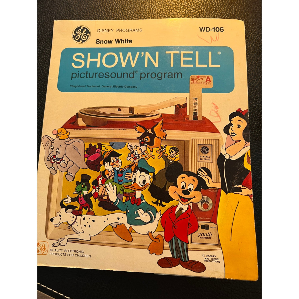 Show'N Tell Picturesound Program Snow White WD 105 Vinyl LP Record