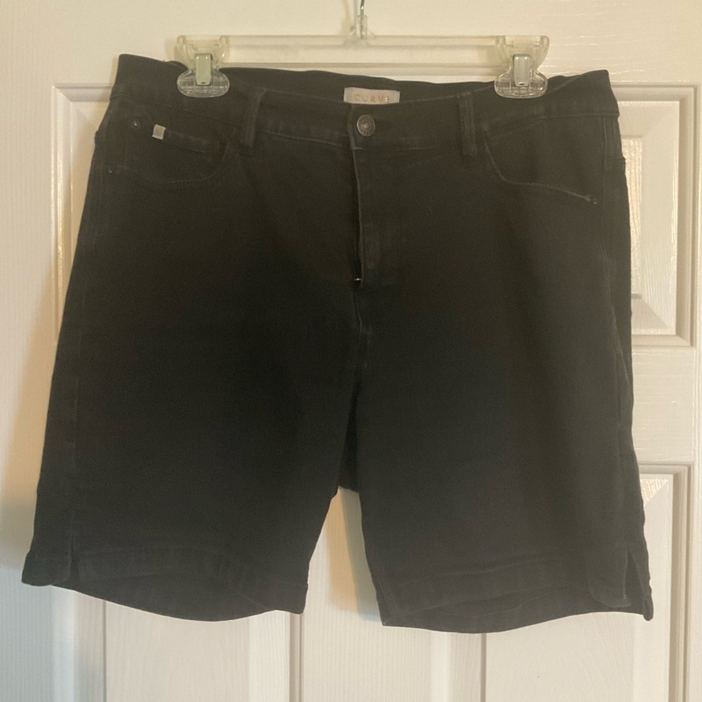 Curve Appeal Women's Black Denim Jean Shorts