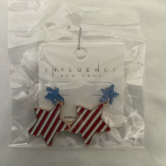 Red and Blue Patriotic Star Earrings