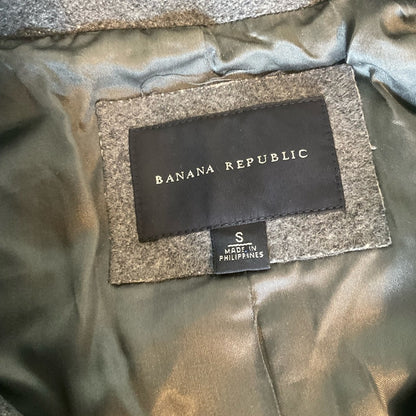 Banana Republic wool button down gray jacket .