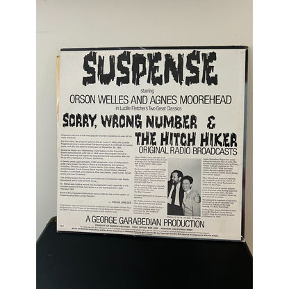 Vintage radio play lp SUSPENSE Hitch Hiker ORSON WELLES Fletcher 1978 Halloween