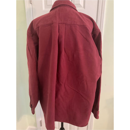 L.L. Bean Men's Overshirt Jacket in Burgundy