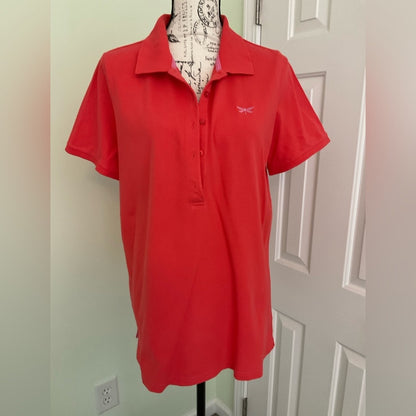 Talbots Red Polo Style Shirt