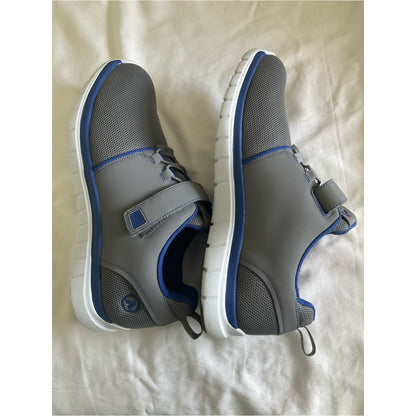 Anodyne Men's Gray and Blue Comfort Lace-strap Sneakers