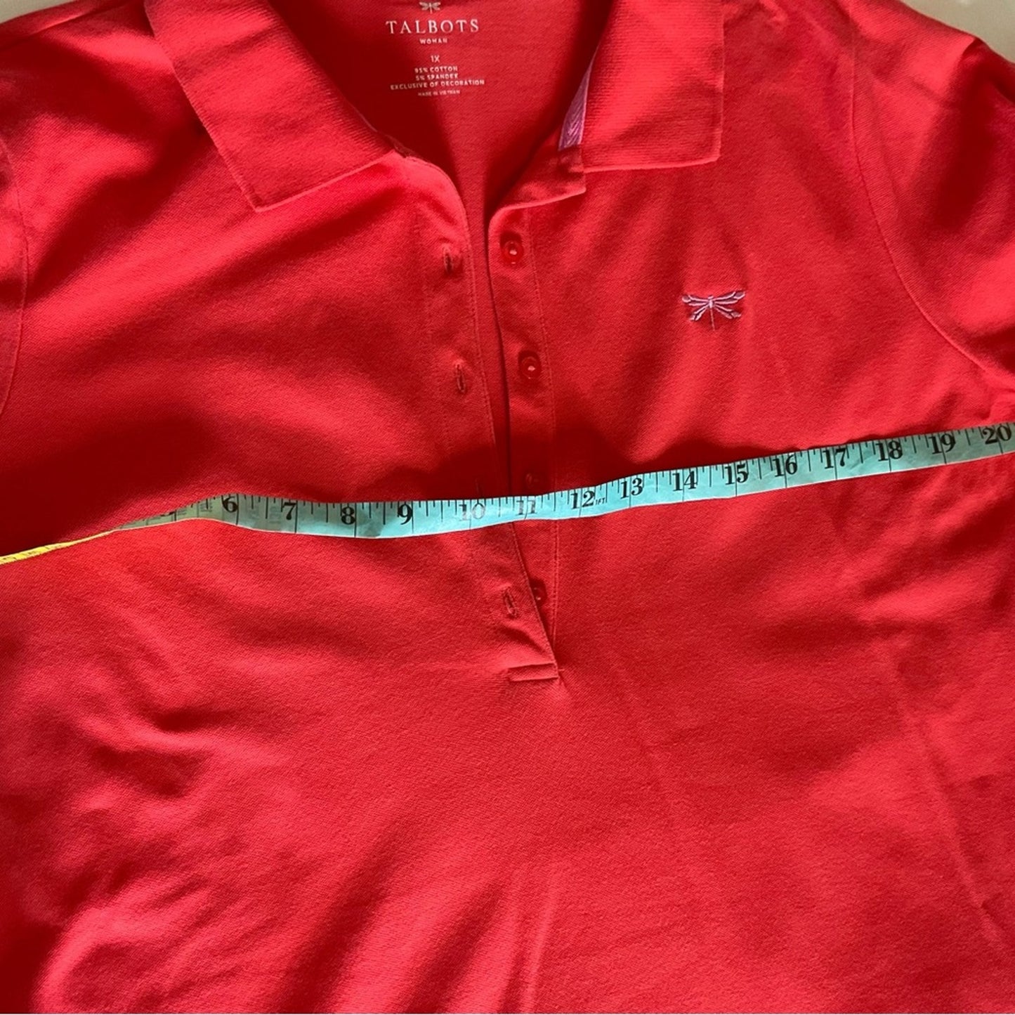 Talbots Red Polo Style Shirt